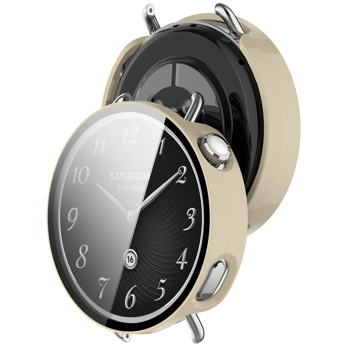 Etui z wbudowanym szkłem Bizon Case Watch Adamo do Xiaomi Watch S4 41 mm